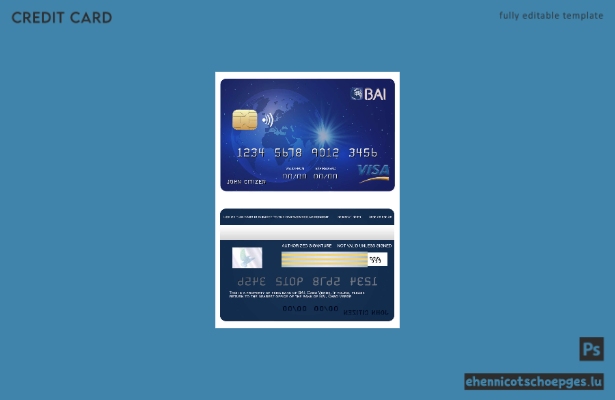 Beispielvorschau der BAI Bank Visa-Karte aus Cabo Verde